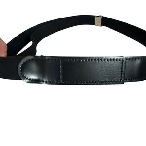 Red Kap men's AB14BK black canvas and leather adjustable velcro belt with clamp